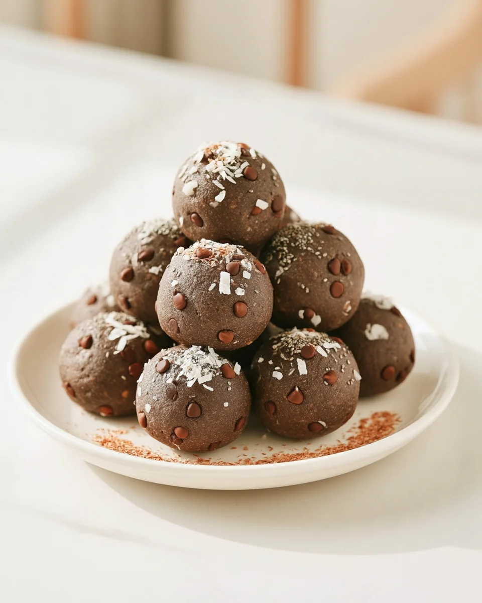 Chocolate Peanut Butter Protein Balls (No-Bake Energy Bites) image 2